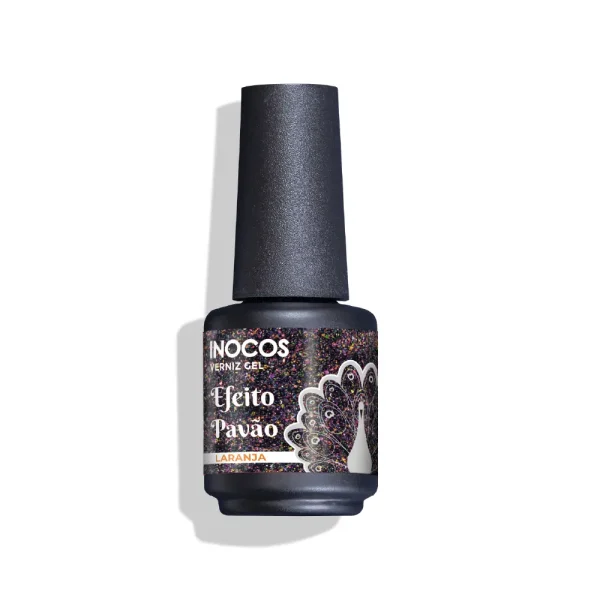 PAVÃO LARANJA VERNIZ GEL 15ML INOCOS