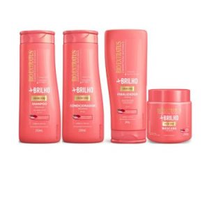 Kit +Brilho Bio Extratus -Shampoo 250ml, Condicionador 250ml, Máscara 200g e Finalizador 200g