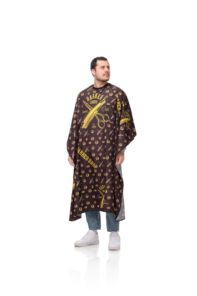 Capa de Corte de Barbeiro Black London Xl Grande