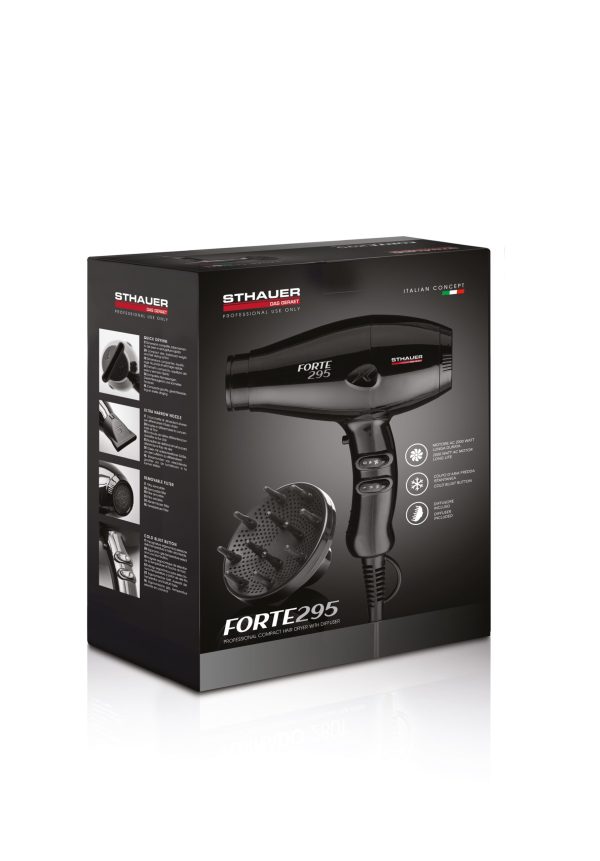 Secador Forte 295 Profissional Preto Com Difusor 2000W - Sthauer - Image 5