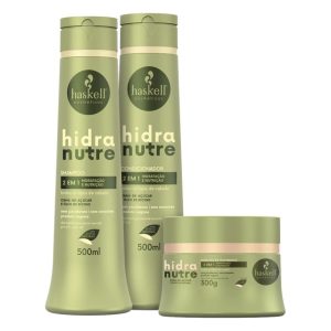 Kit Haskell Hidranutre Shampoo 500ML+ Condicionador 500ML+ Máscara 300GR