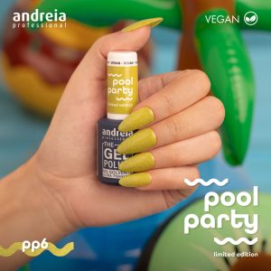 The Gel Polish Coleção Pool Party PP6 Verde Glitter Holográfico 10,5ML - Andreia