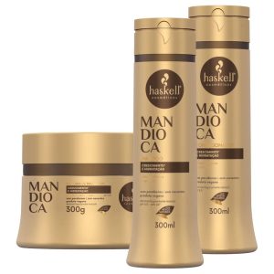 Kit Haskell Mandioca Shampoo 300ML+ Condicionador 300ML+ Máscara 300GR