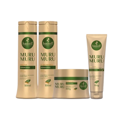 Kit Haskell Murumuru Shampoo 300ML+ Condicionador 300ML+ Máscara 300GR + Polpa Em Creme 150GR