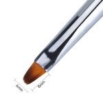 Pincel De Gel Preto E Acrílico Com Zircônia Nº6 - Image 2