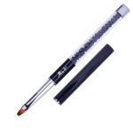 Pincel De Gel Preto E Acrílico Com Zircônia Nº6