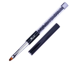 Pincel De Gel Preto E Acrílico Com Zircônia Nº6